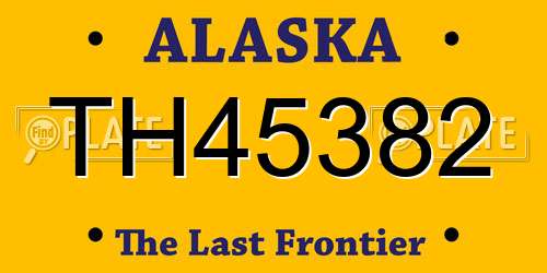 TH45382 Alaska License Plate