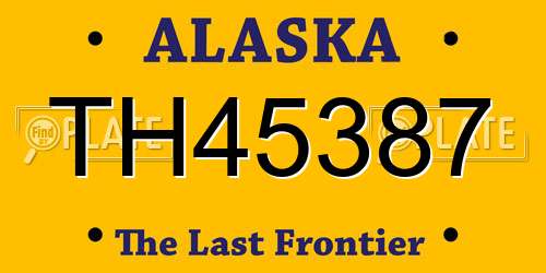 TH45387 Alaska License Plate