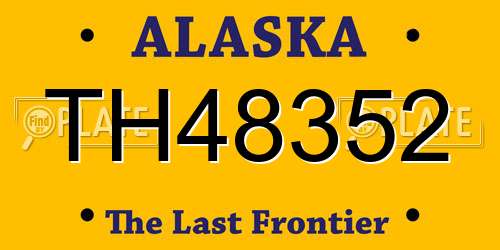 TH48352 Alaska License Plate