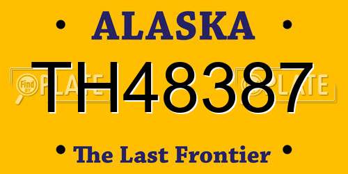 TH48387 Alaska License Plate