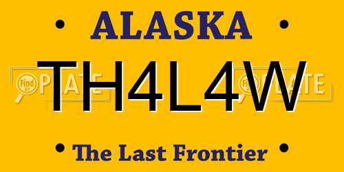 TH4L4W Alaska License Plate