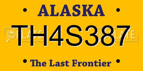 TH4S387 Alaska License Plate