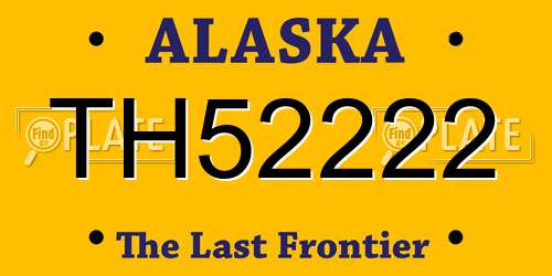 TH52222 Alaska License Plate