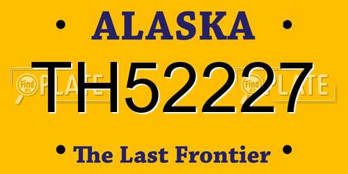 TH52227 Alaska License Plate