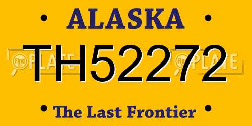 TH52272 Alaska License Plate