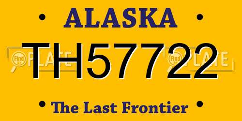 TH57722 Alaska License Plate