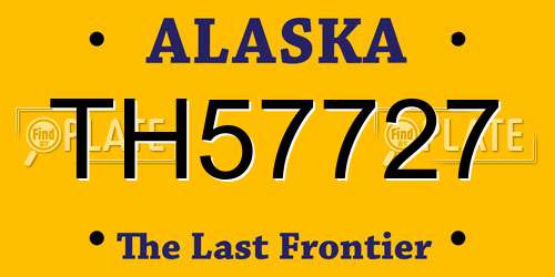 TH57727 Alaska License Plate