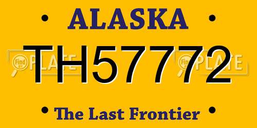 TH57772 Alaska License Plate