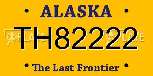 TH82222 Alaska License Plate