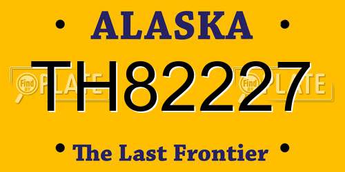 TH82227 Alaska License Plate