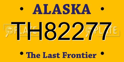 TH82277 Alaska License Plate