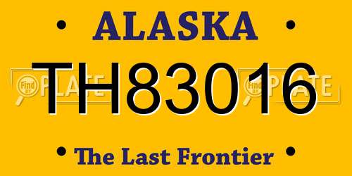 TH83016 Alaska License Plate