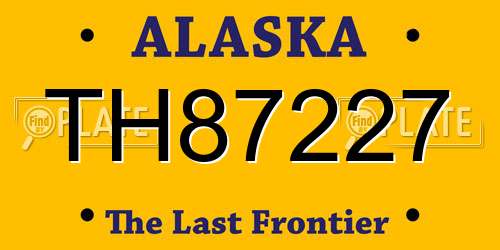 TH87227 Alaska License Plate