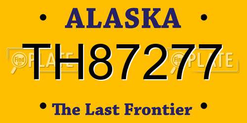 TH87277 Alaska License Plate