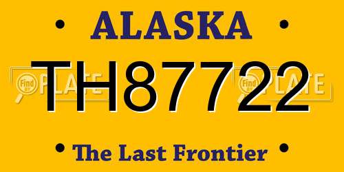 TH87722 Alaska License Plate