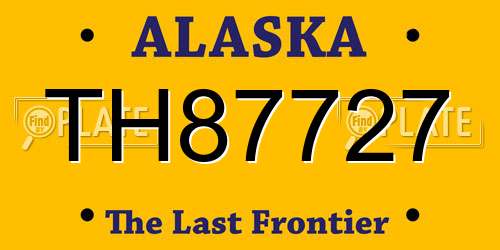 TH87727 Alaska License Plate