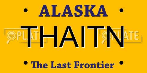 THAITN Alaska License Plate