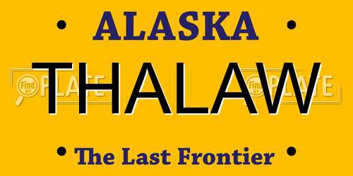 THALAW Alaska License Plate