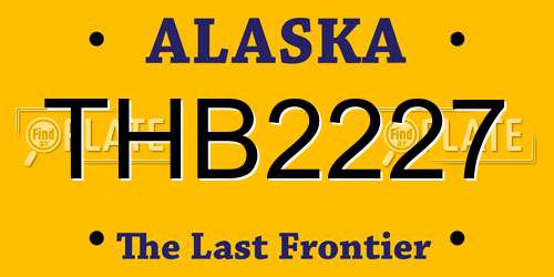 THB2227 Alaska License Plate