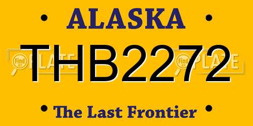 THB2272 Alaska License Plate