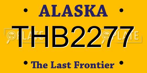 THB2277 Alaska License Plate