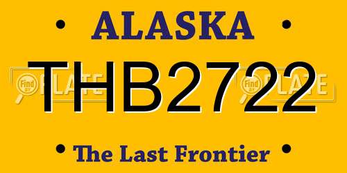 THB2722 Alaska License Plate