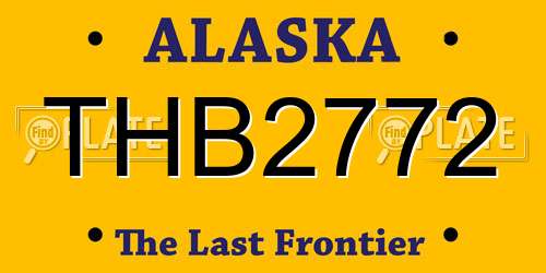 THB2772 Alaska License Plate