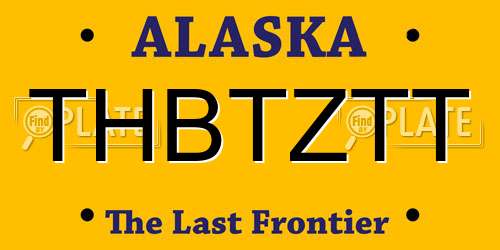 THBTZTT Alaska License Plate
