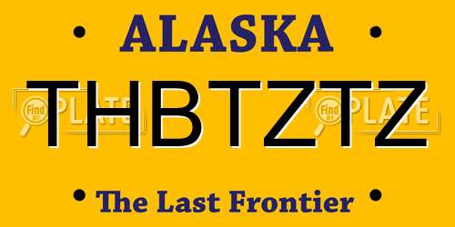 THBTZTZ Alaska License Plate