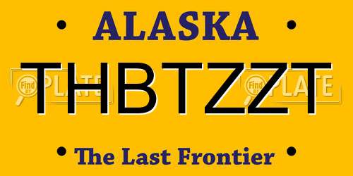 THBTZZT Alaska License Plate