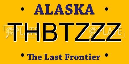 THBTZZZ Alaska License Plate
