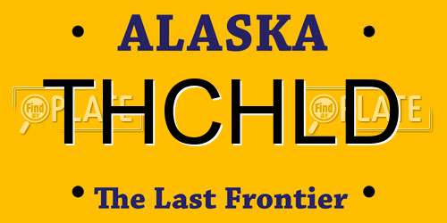 THCHLD Alaska License Plate