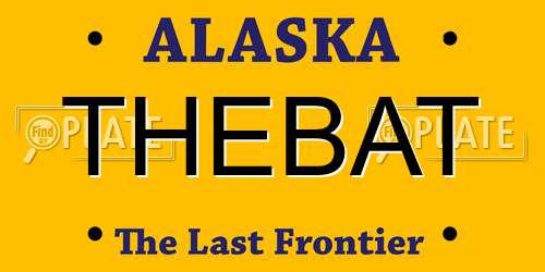 THEBAT Alaska License Plate