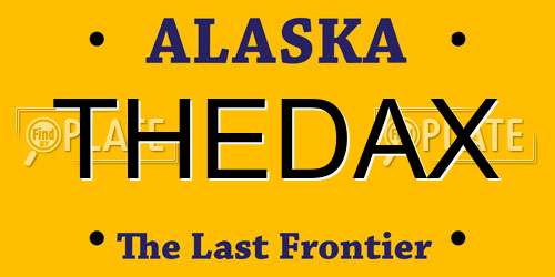 THEDAX Alaska License Plate