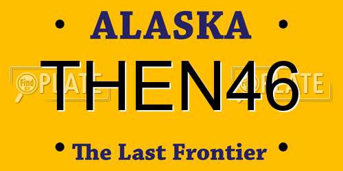 THEN46 Alaska License Plate