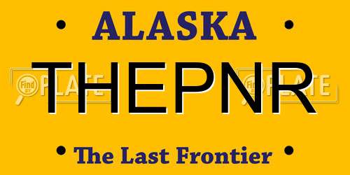 THEPNR Alaska License Plate