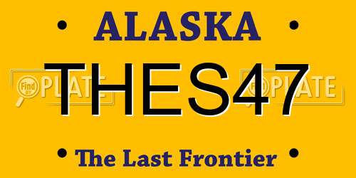 THES47 Alaska License Plate