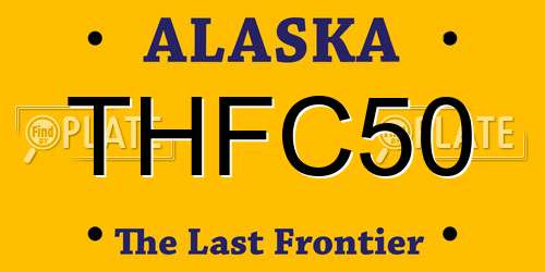 THFC50 Alaska License Plate