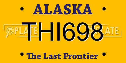 THI698 Alaska License Plate