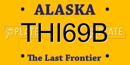 THI69B Alaska License Plate