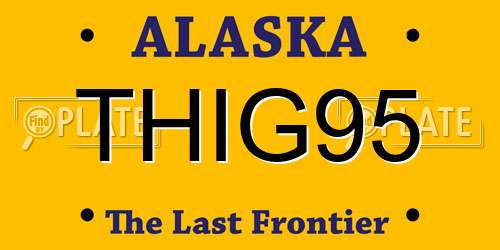 THIG95 Alaska License Plate