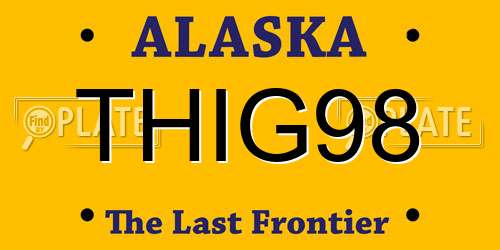 THIG98 Alaska License Plate