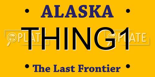 THING1 Alaska License Plate