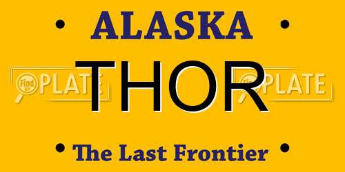 THOR Alaska License Plate