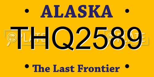 THQ2589 Alaska License Plate