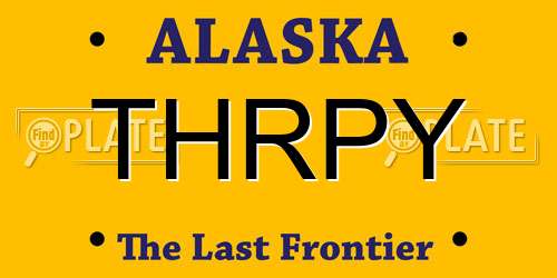 THRPY Alaska License Plate