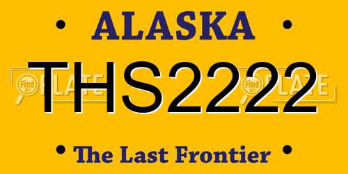 THS2222 Alaska License Plate