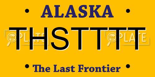THSTTTT Alaska License Plate