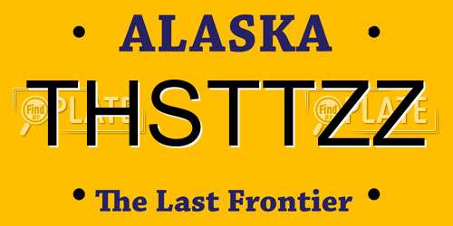 THSTTZZ Alaska License Plate