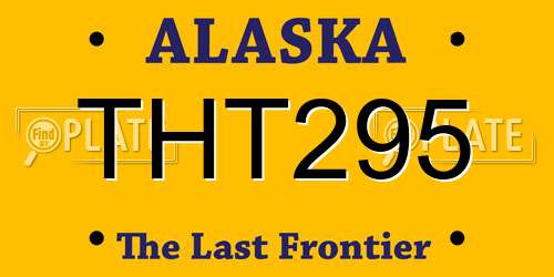 THT295 Alaska License Plate